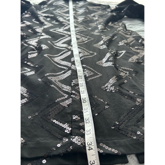 Vintage Domallo Long Blazer Size 6 Black Sequin - Picture 8 of 8